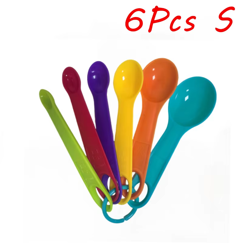 Cuillère à mesurer tasse avec échelle, ensemble de cuillères à café en plastique, cuillère à lait, o
