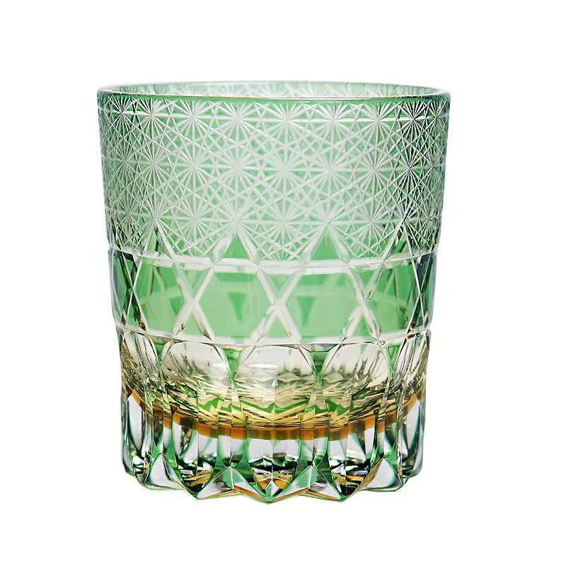 Verre à vin en Fluorite avec cristaux de couleur haut de gamme, niveau de collecte, tasse à whisky c