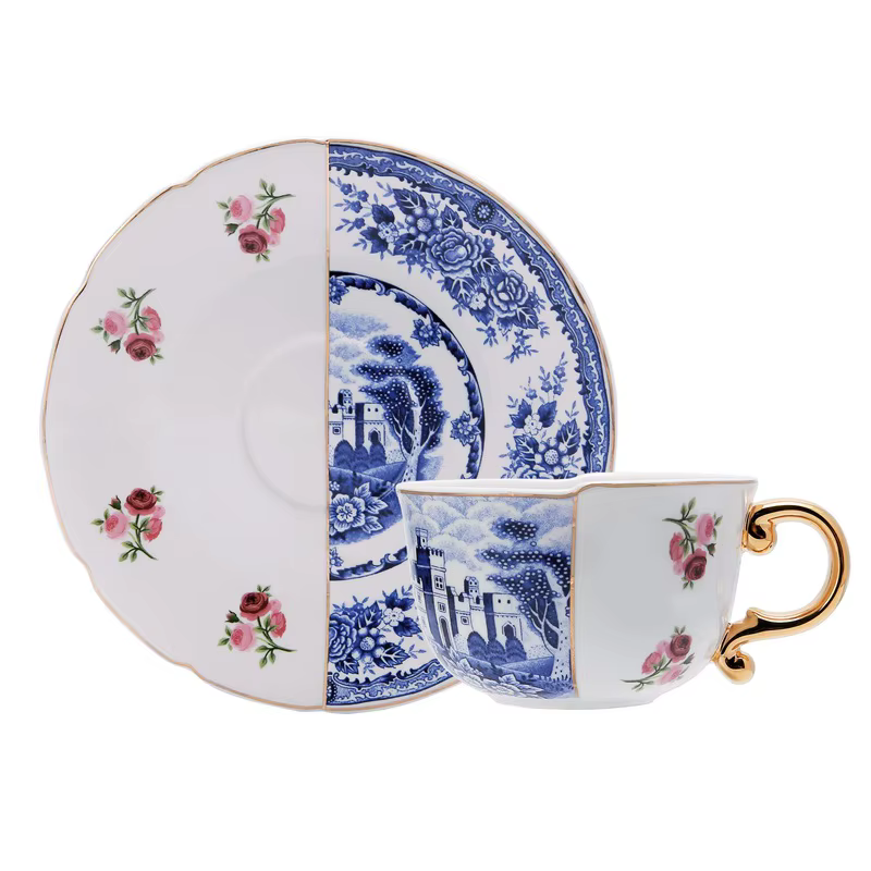 Tasse à café en céramique pour le thé de l'après-midi avec soucoupe, ensemble de tasses et soucoupes