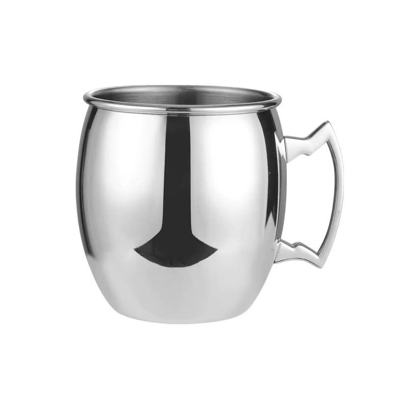 Tasse de mule de moscou en acier, tasse de bière plaquée de 500ml, tasse de Cocktail avec poignée