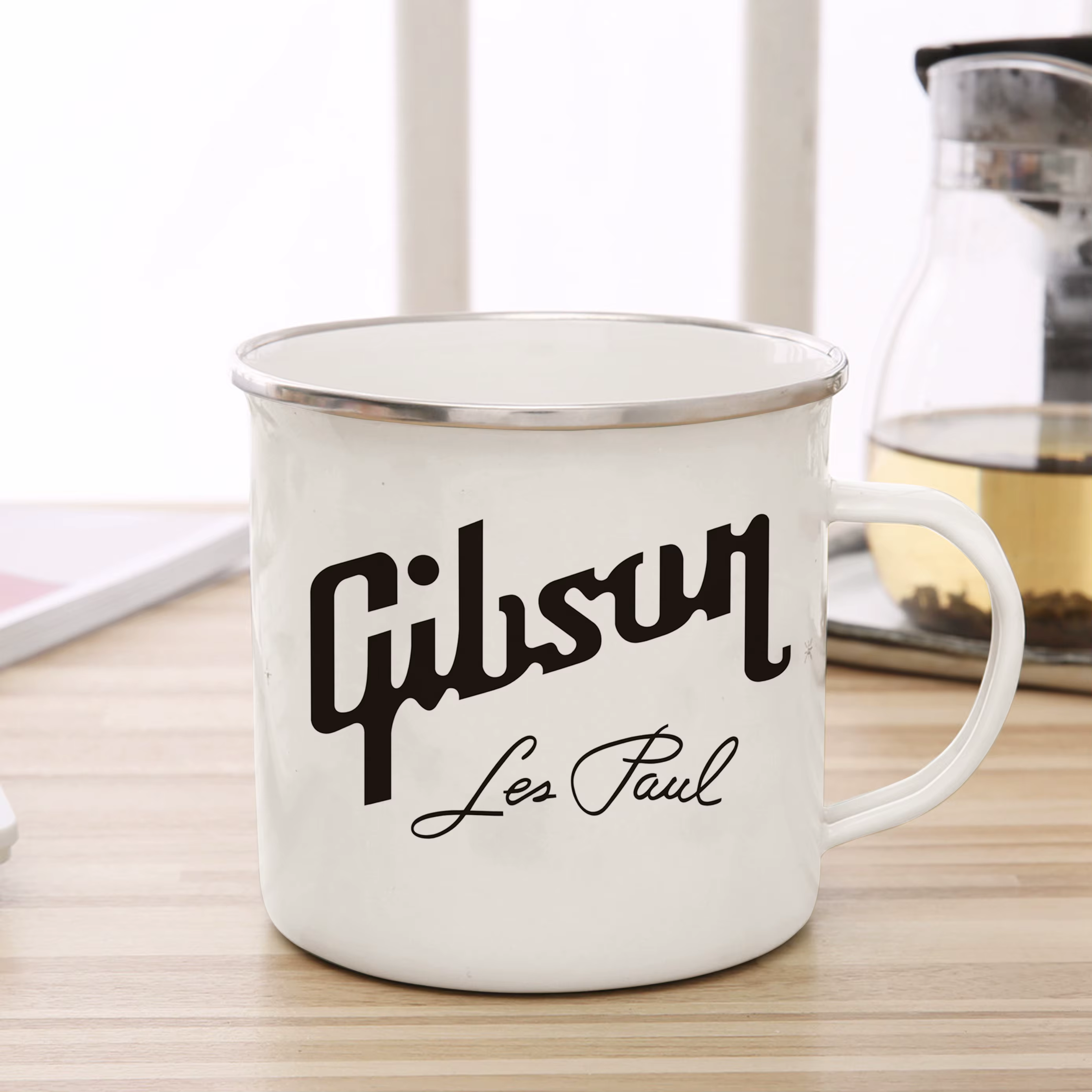 Gibson tasse à café tasse en émail tasse thé lait bière tasse drôle Unique cadeau Fans commémoration