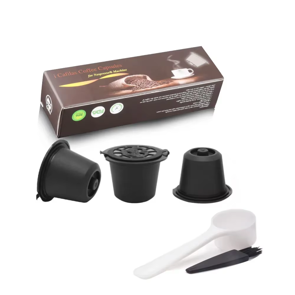 iCafilas – Capsule de café rechargeable pour machine à café Nespresso, filtres à café en acier inoxy