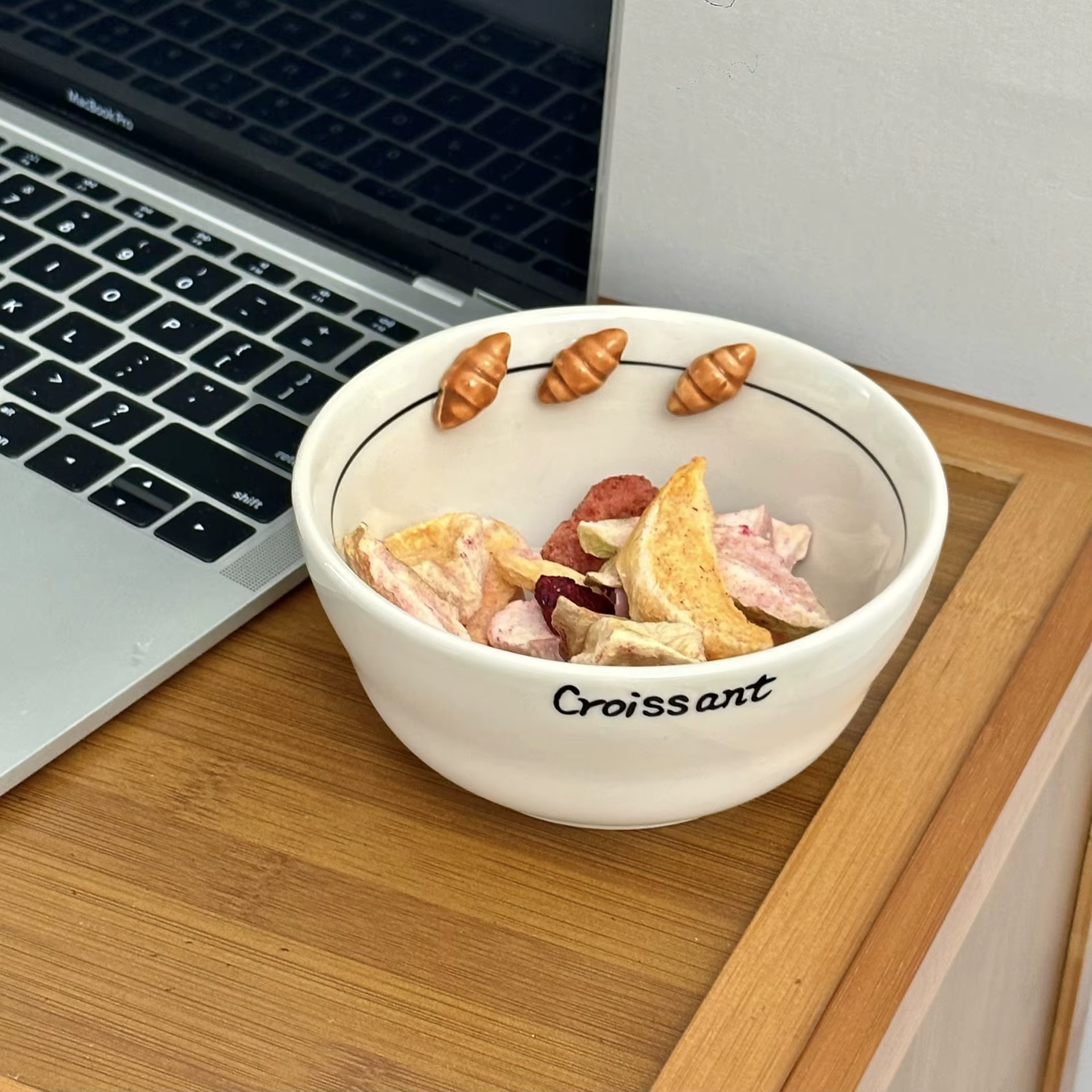 Pretzel – ensemble de bols en céramique gaufrée pour Croissant, vaisselle de grande valeur, assiette