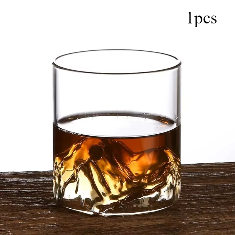 Verre à whisky 170ml/200ml, verre à vin rouge en forme de coin en cristal de montagne, verre de dégu