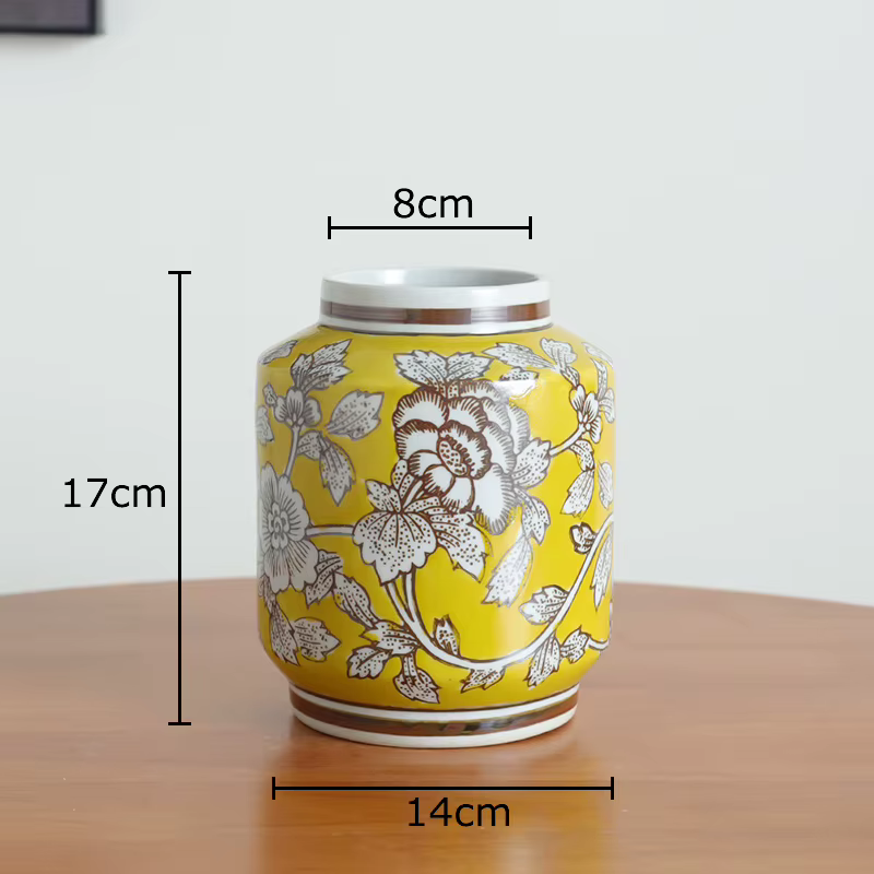 Vase en porcelaine bleue et blanche, Pot de plantes, décoration de Table, Arrangement de fleurs, plu