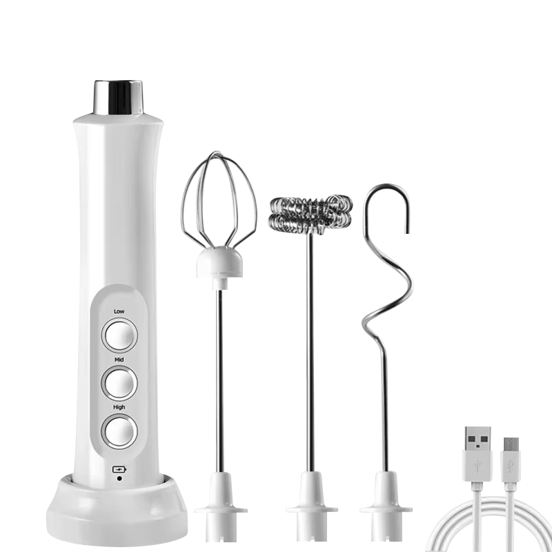 Mousseur à lait électrique Portable 3 en 1, Rechargeable, mousseur portatif, mélangeur de boissons à