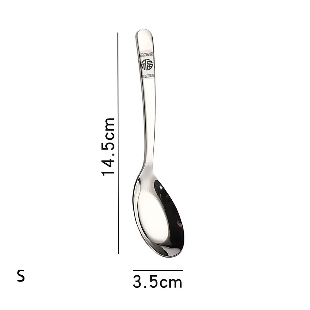 Cuillères à soupe S/M/L, manche incurvé, cuillère à Dessert en acier inoxydable, vaisselle pour lave