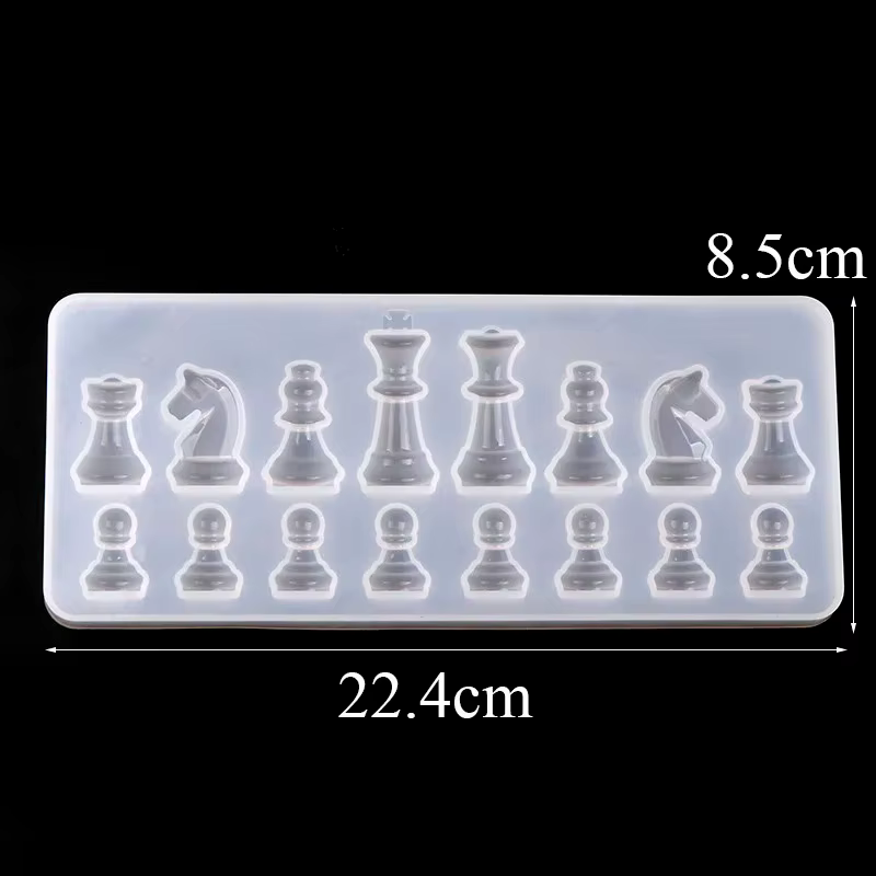 Nouveau moule en Silicone en forme d'échecs International, bricolage, argile, résine époxy UV, pende