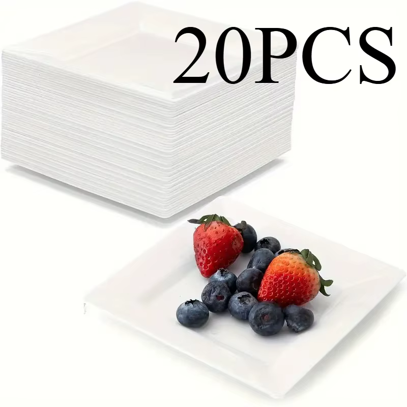 Assiettes carrées en papier de poulet blanc, assiettes alimentaires en papier respectueux de l'envir