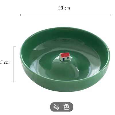 Assiette abstraite en céramique pour la maison, bols à salade de fruits, ustensiles pour la cuisine,