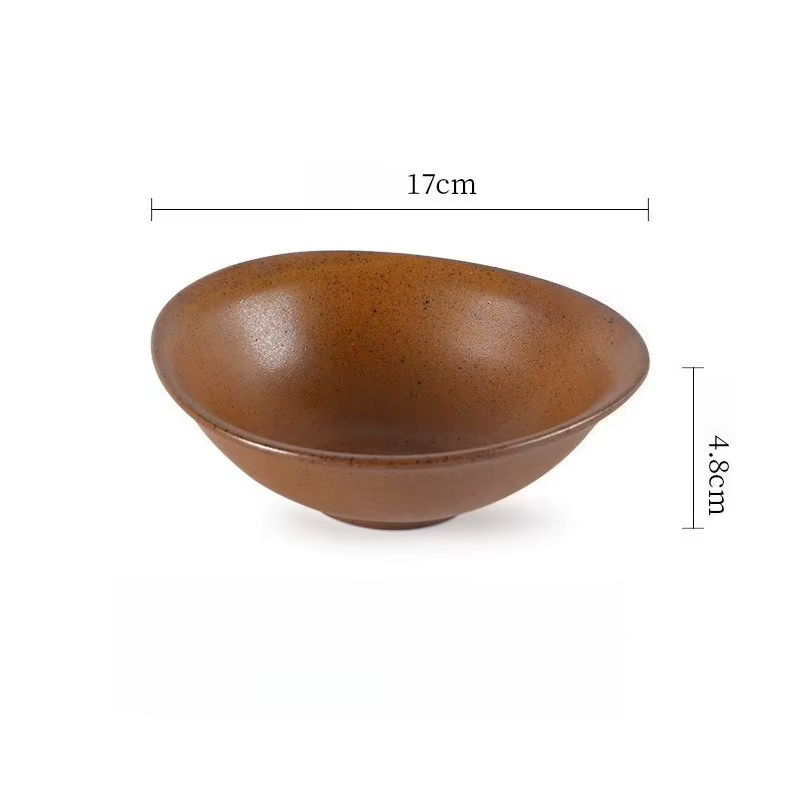 Bol à Dessert Vintage pour petit déjeuner, vaisselle en poterie grossière pour la maison, bol à sala