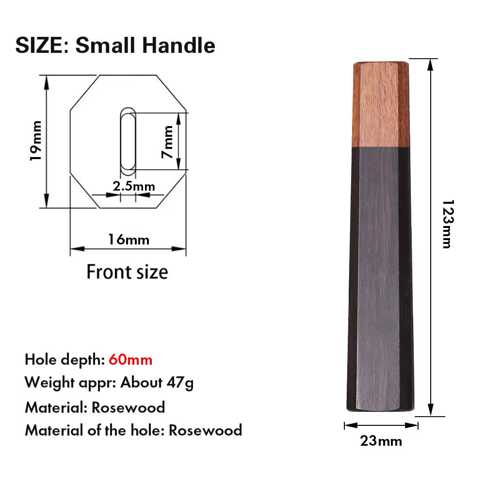 Couteau de cuisine de style japonais avec manche ergonomique naturel antidérapant pour couteaux de c