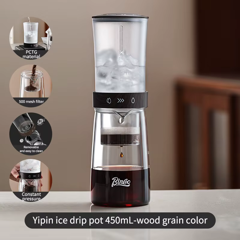 Bincoo – Pot d'égouttement de glace en verre Transparent, filtre anti-goutte, Extraction concentrée,