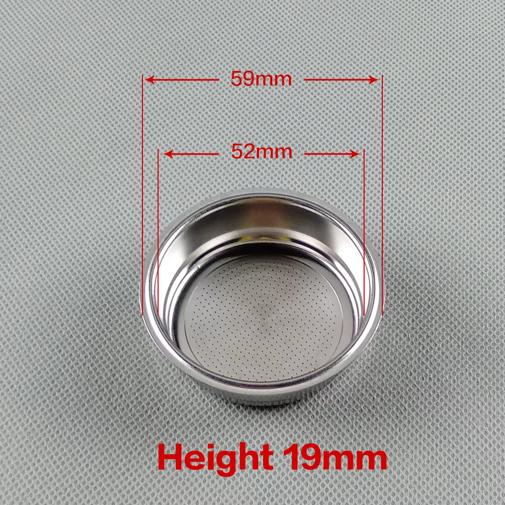 Delonghi-Porte-filtre à café sans fond, 2 oreilles, acier inoxydable 304, panier de filtre standardi