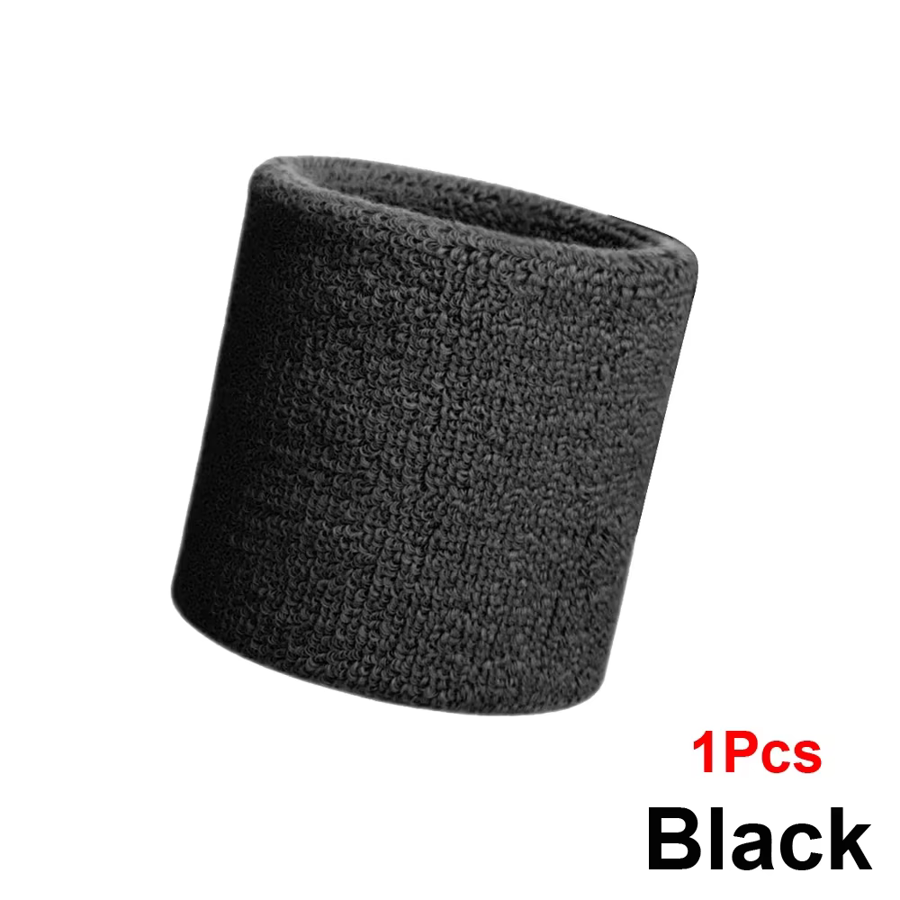 Pack de bracelets de sueur de poignet de sport multicolores uniques pour ligues de basket-ball (noir