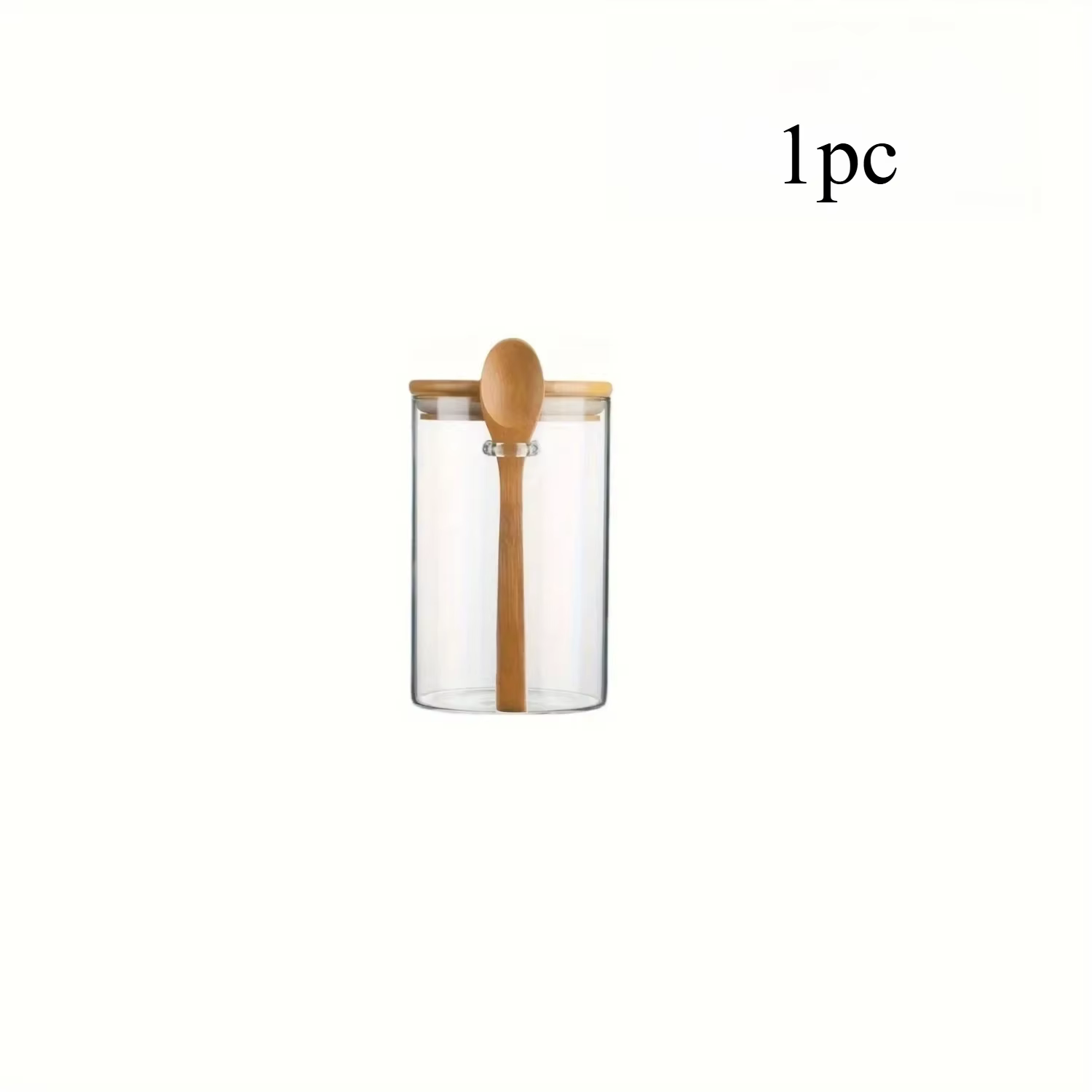Récipient à sucre en verre de 280ml avec cuillère, pots en verre de 10oz avec couvercle et cuillère