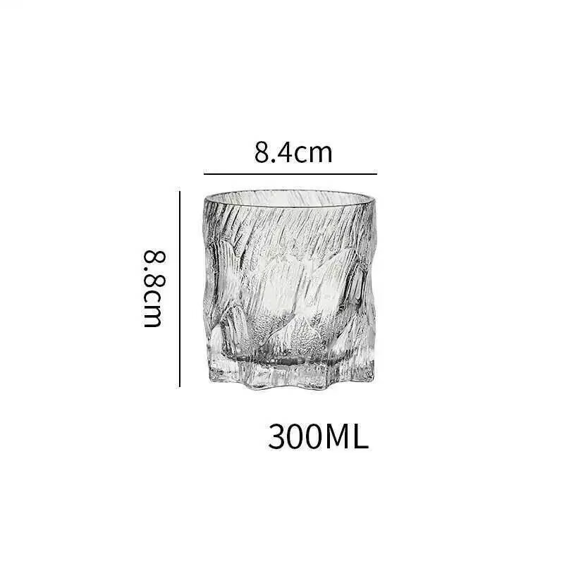 Glacier verre à whisky à l'ancienne Surface de glace mate verre à vin roche gobelet à whisky tasse à