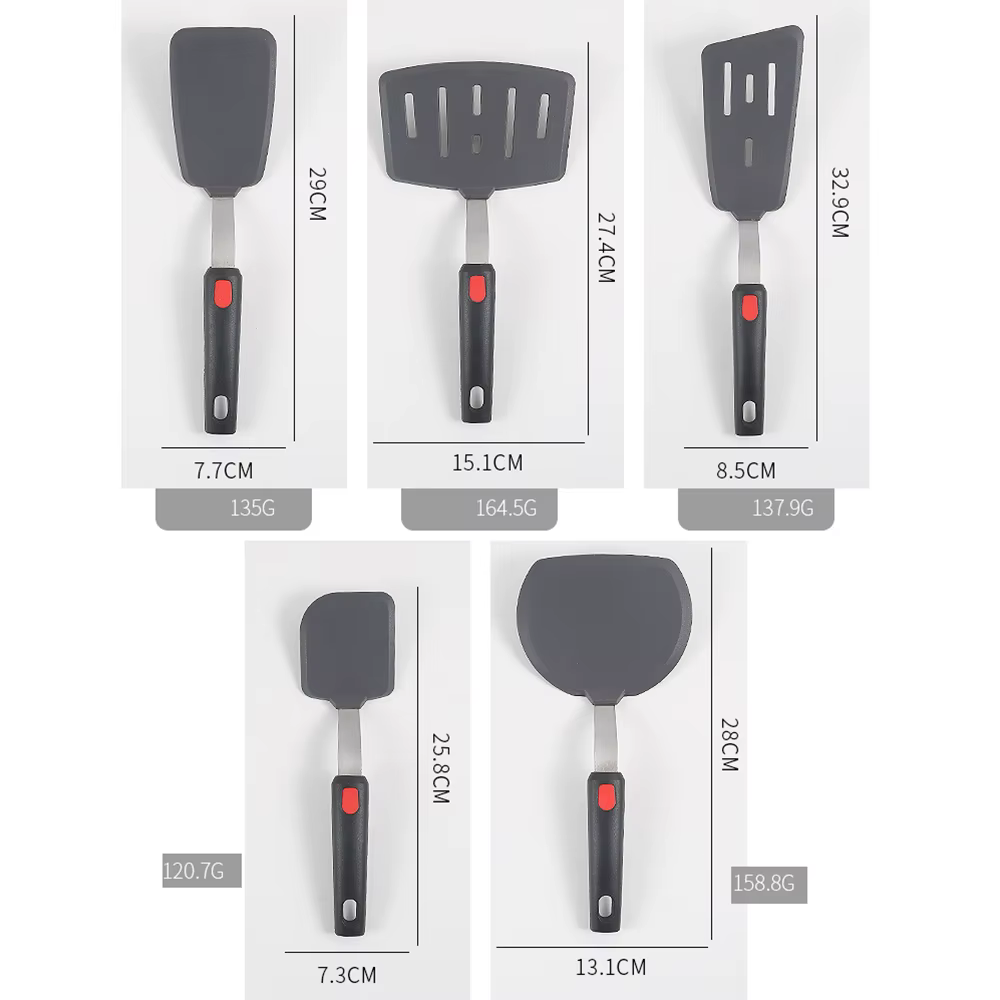 Spatule en Silicone pour Pots antiadhésifs, résistante aux hautes températures, spatule à frire dome