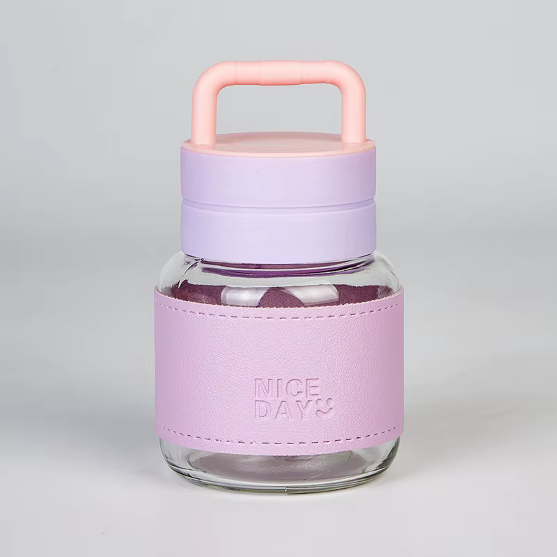 1 pièce Portable petit verre d'eau verre à jus Portable pour aller haut niveau d'apparence tasse pot