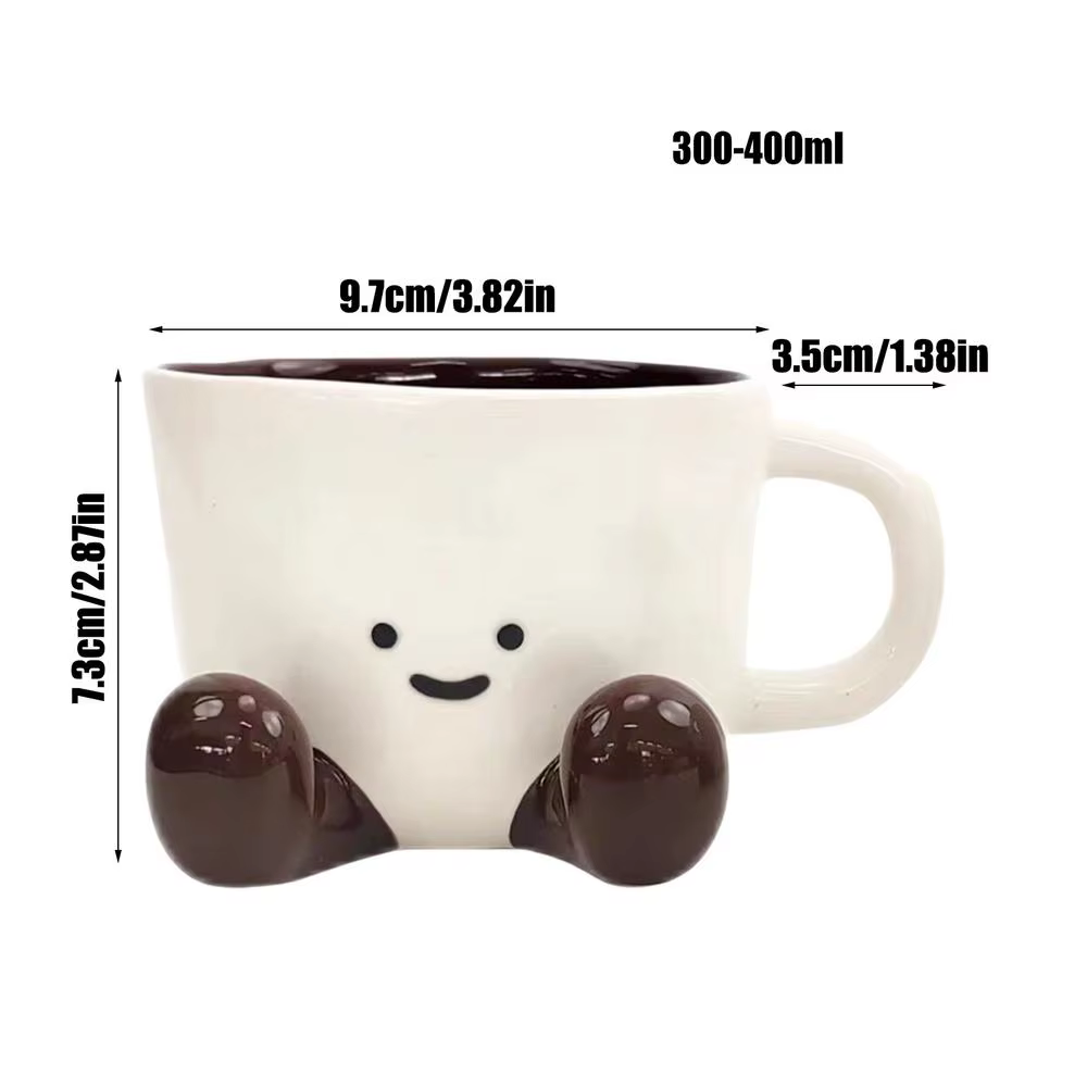 Tasse à café drôle en céramique, tasse d'art Latte, tasse à café, lait, thé, petit déjeuner, tasse à