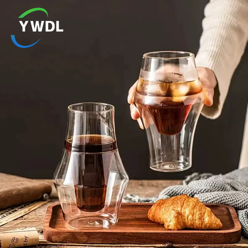 Tasse en verre Double couche de 120/250/335ml, tasse à café expresso suspendue à l'oreille, Anti-brû