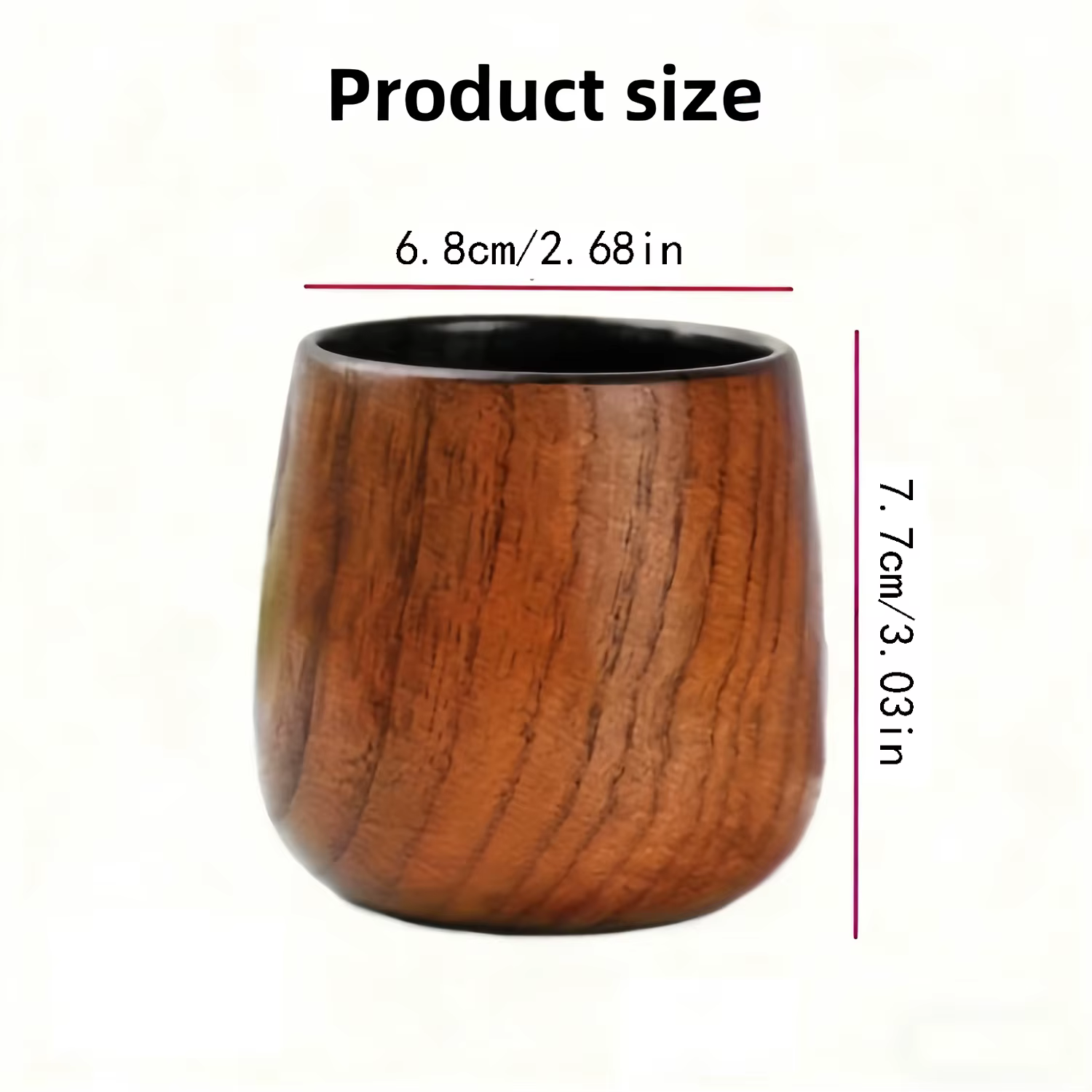 Verre à whisky en bois de chêne carbonisé de haute qualité, tasse artisanale en chêne, le cadeau idé