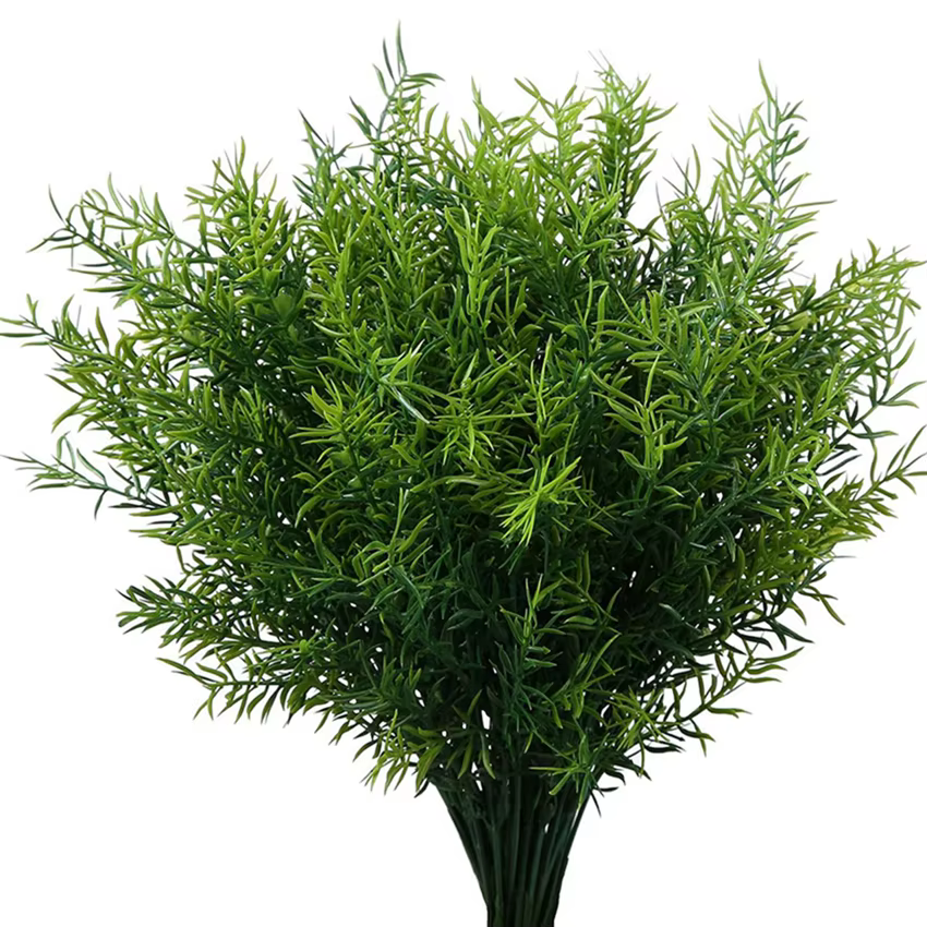 7 fourchettes fleurs artificielles en plastique herbe mariage maison jardin Vase pour décoration bri