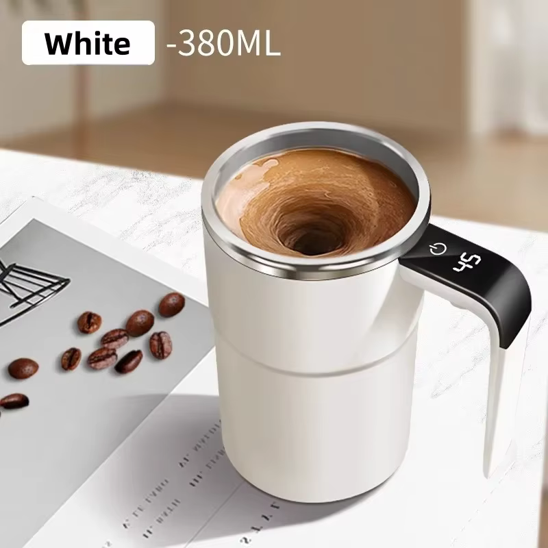 Tasse à café électrique auto-briquante de 380ML, tasse à café étanche IP67, chargeur USB, affichage