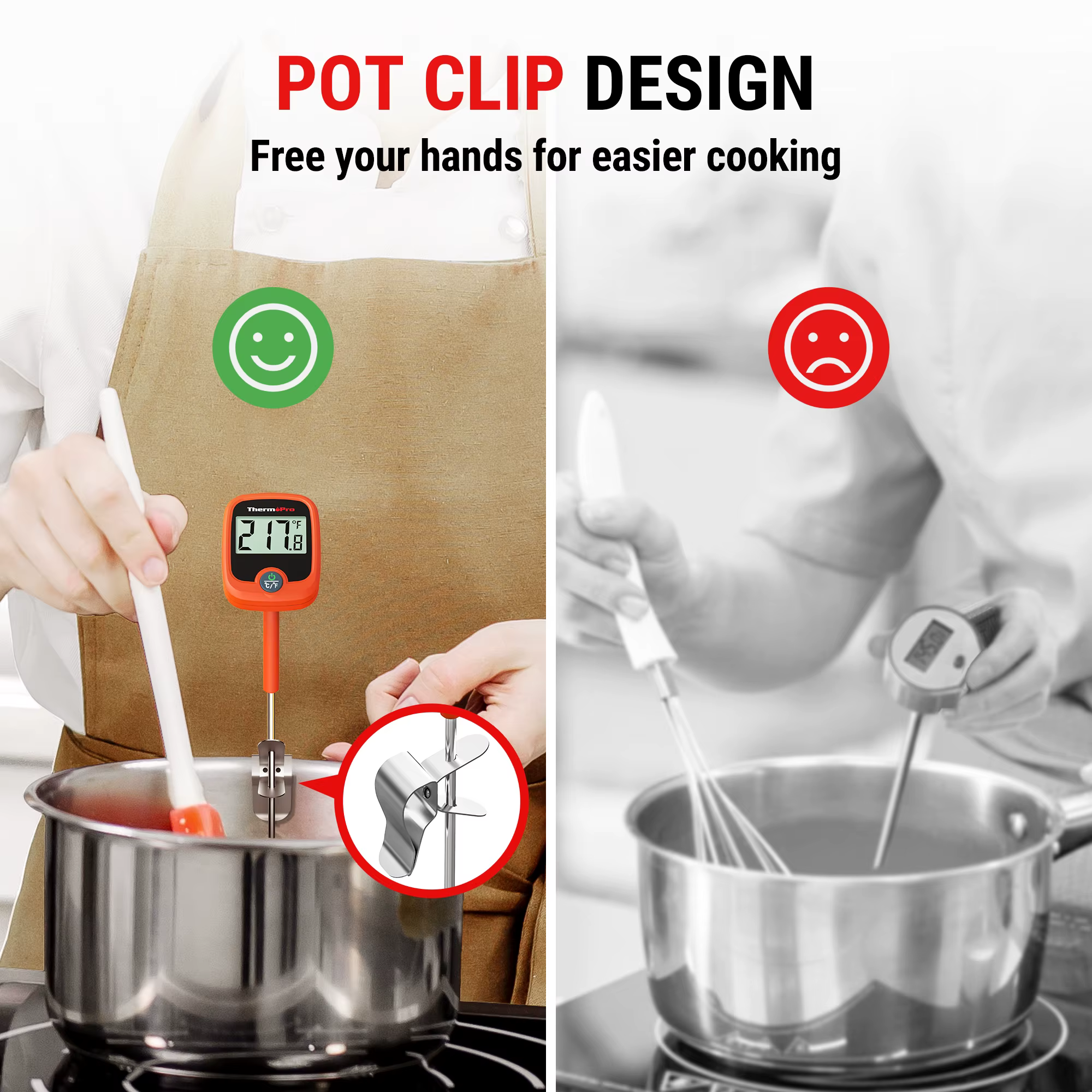 ThermoPro TP509 lecture instantanée rétro-éclairage numérique thermomètre de cuisine étanche pour bo