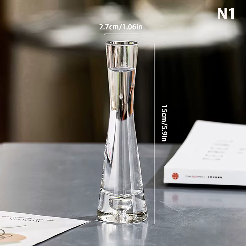 Vase à fleurs en verre Transparent, petit Vase, plante hydroponique, Terrarium de fleurs, Table de c