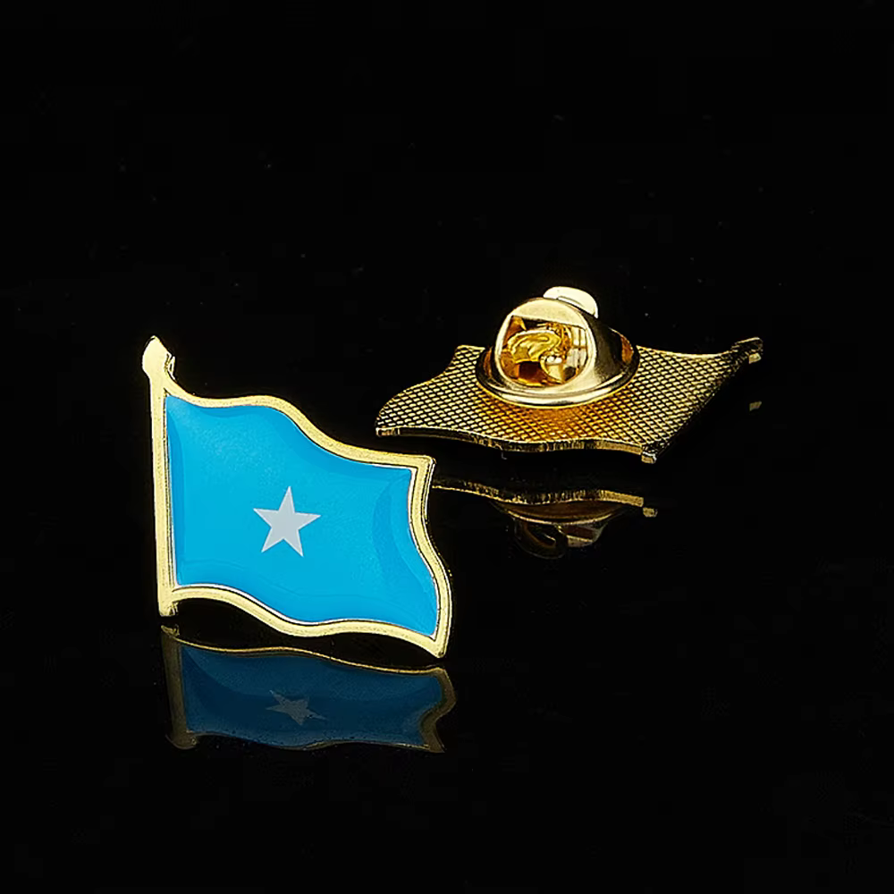 Broche insigne en émail plaqué or, République fédérale de Somalie, Pays agitant la sensation nationa