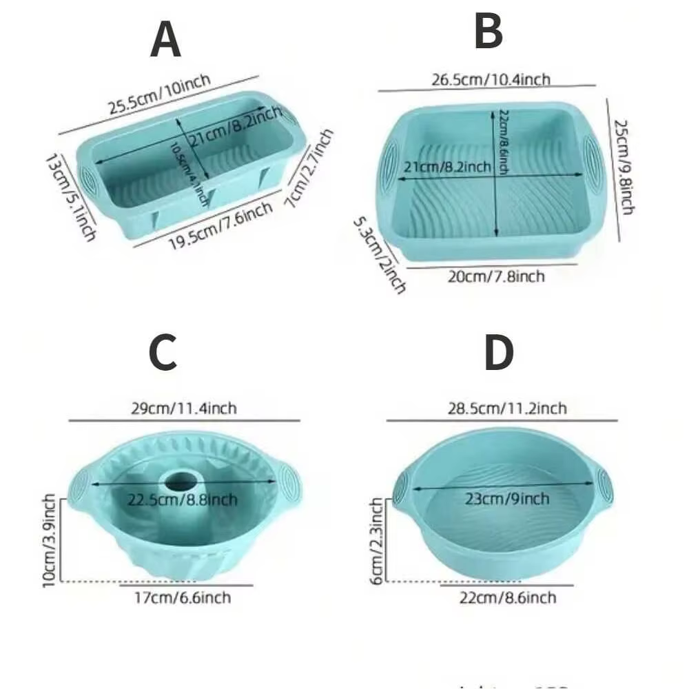Ensemble de moules de cuisson de gâteaux en Silicone, résistant aux hautes températures, plaque de c