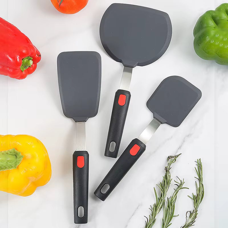 Spatule en Silicone pour Pots antiadhésifs, résistante aux hautes températures, spatule à frire dome