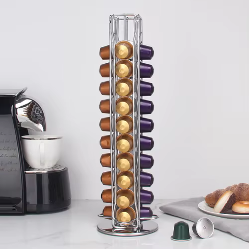 Support rotatif pour 40 capsules de café Nespresso, support de rangement pour capsules de café, étag