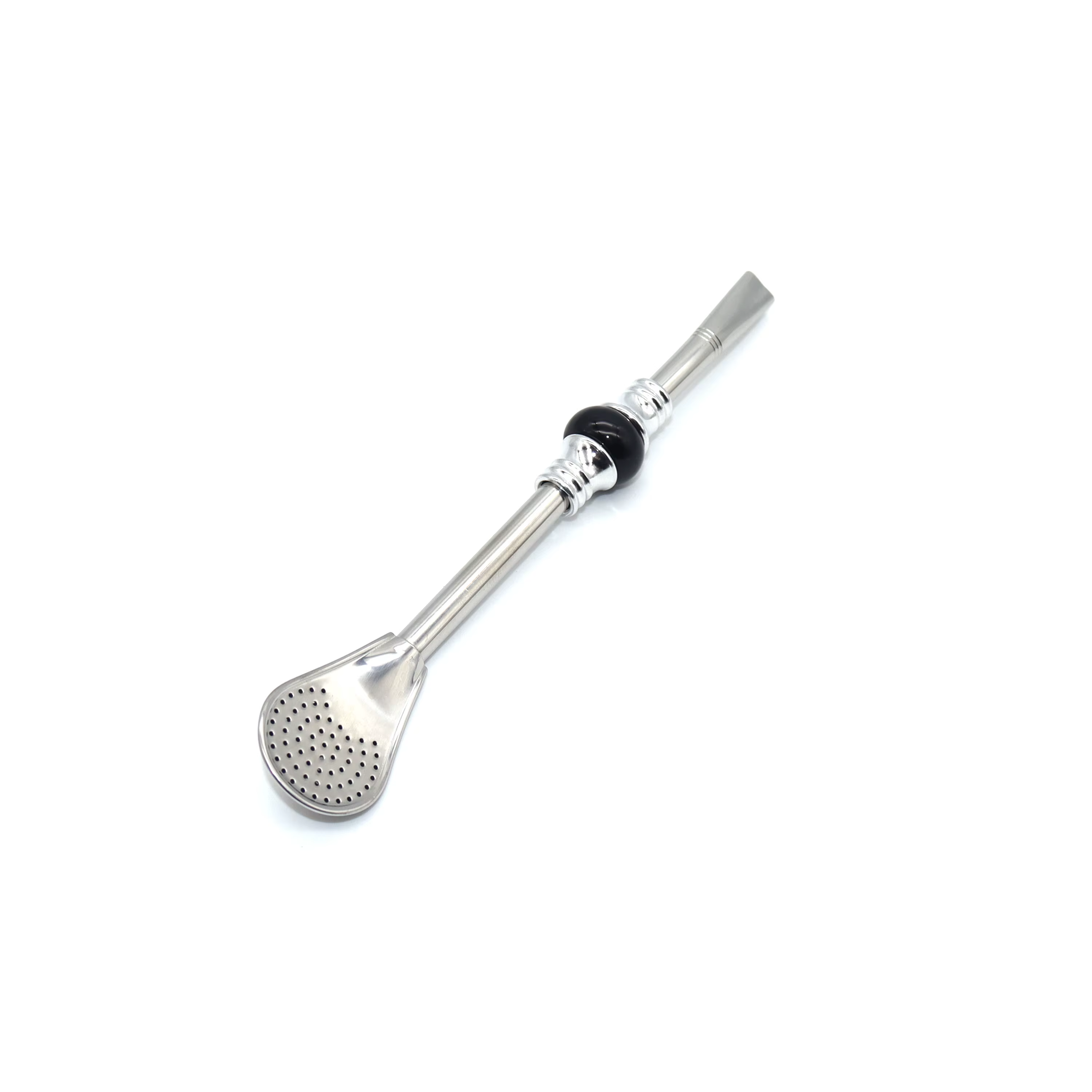 Cuillère à paille en acier inoxydable 304, 16cm 19cm, perle colorée, filtre à thé, Yerba Mate Bombil