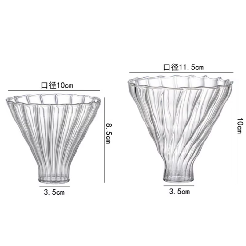 1 ensemble de cafetière à filtre en verre de 300 ml/600 ml avec carafe en verre et filtre à café en
