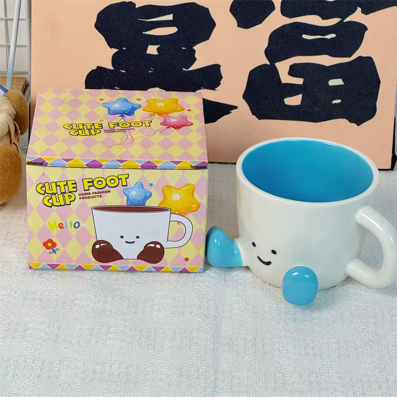 Tasse en céramique de dessin animé créatif, tasse créative pour café, lait, thé, eau, mignon, tasse
