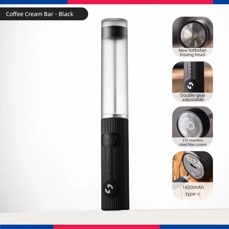 Nouveau mousseur à café Bincoo, mousseur à lait rechargeable, outil à espresso portable, mélangeur é