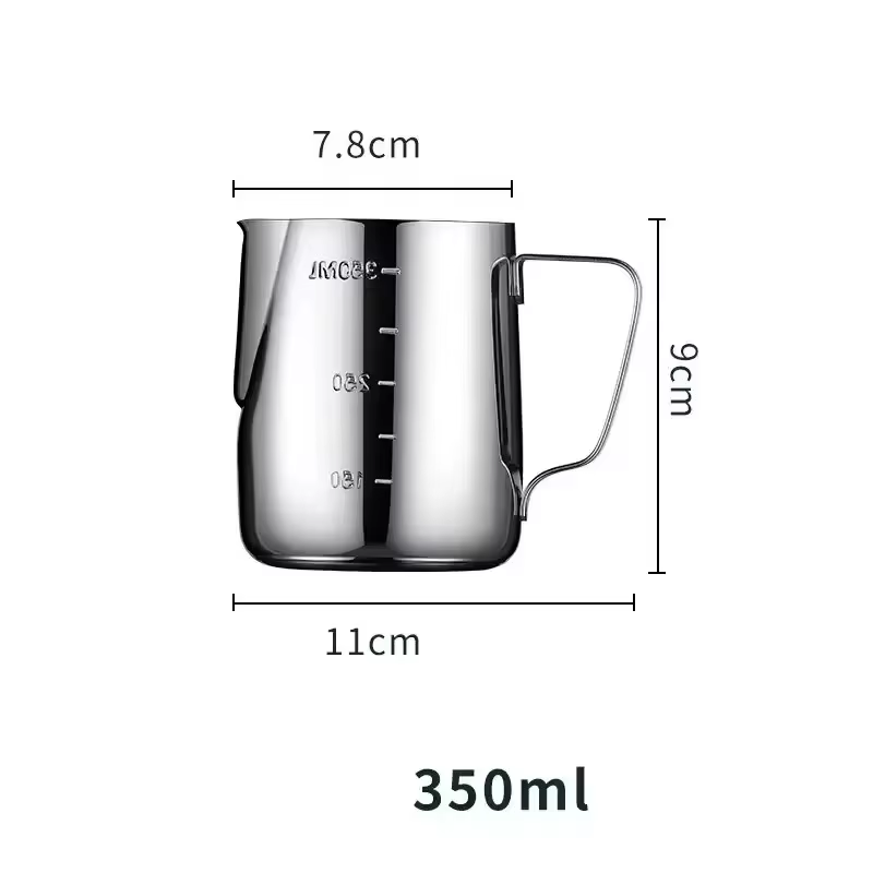 Pichet à café et lait en acier inoxydable, mousseur à expresso, Latte Art, pichet de mesure du lait,