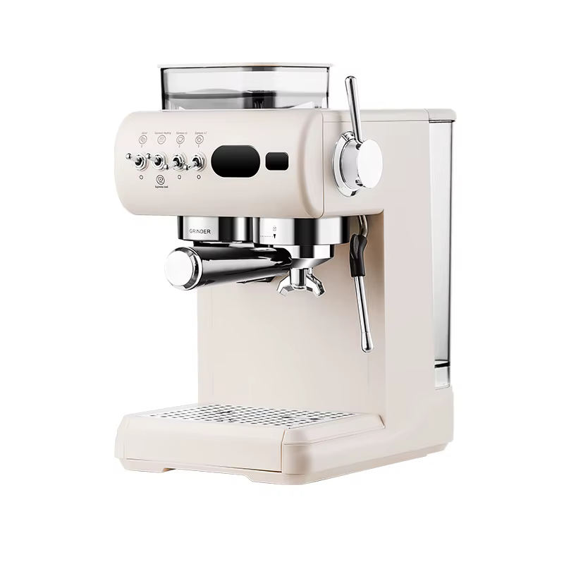 Machine à expresso semi-automatique – Pression de 20 bars avec moulin intégré, extraction double à f