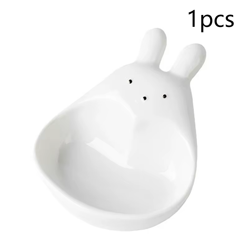 Plats en plastique en forme de lapin d'oie, Mini bols à crème, vaisselle Design Adorable pour le thé