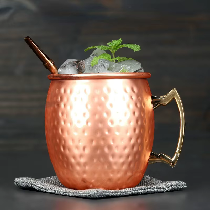 Tasse mule de moscou en acier inoxydable de 530ml, 1 pièce, tasse de bière pour Bar de cuisine, tass