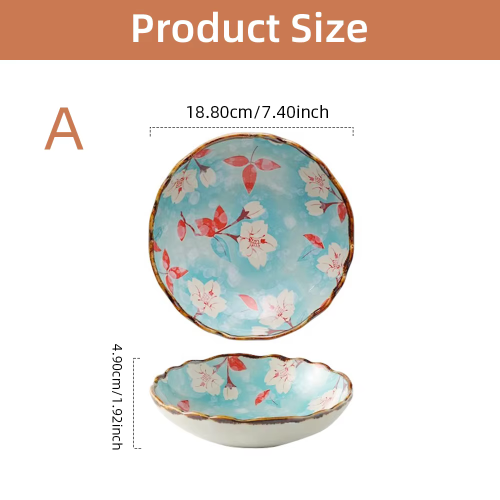 Bol à nouilles japonais de 7.5 pouces, bol à soupe en céramique avec poignée, bol à pâtes à salade, 