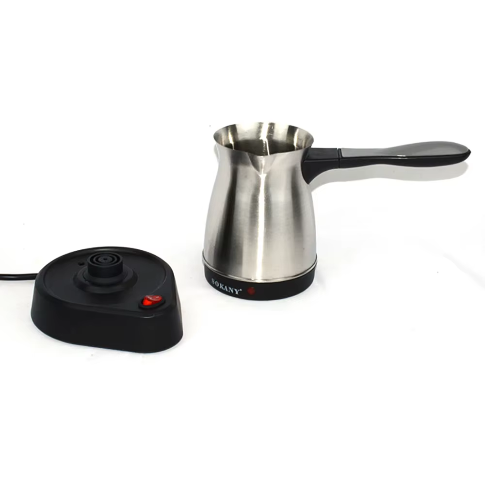Cafetière électrique en acier inoxydable, machine à moka, pot turc et grec, 220V, 5 tasses, nouveau,