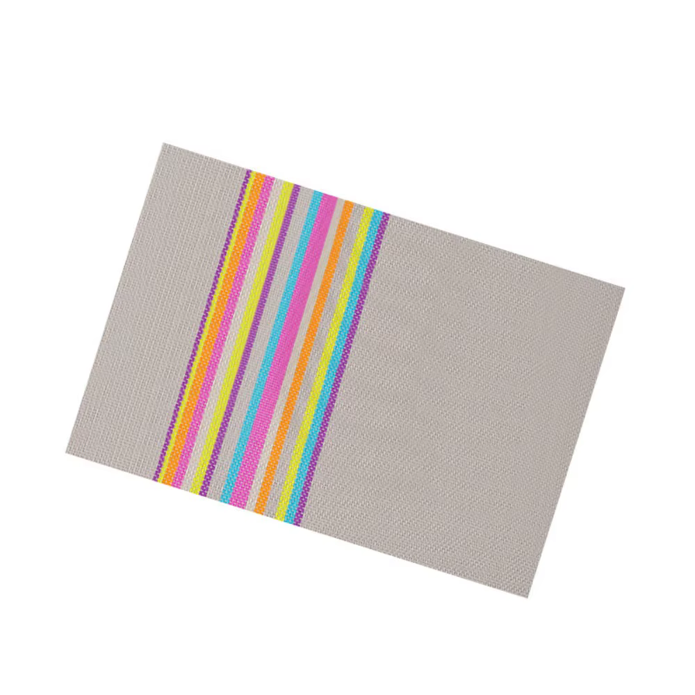 Tapis de Table à bande colorée en PVC, 6 pièces, résistant aux rayures, résistant à l'usure, plaque 