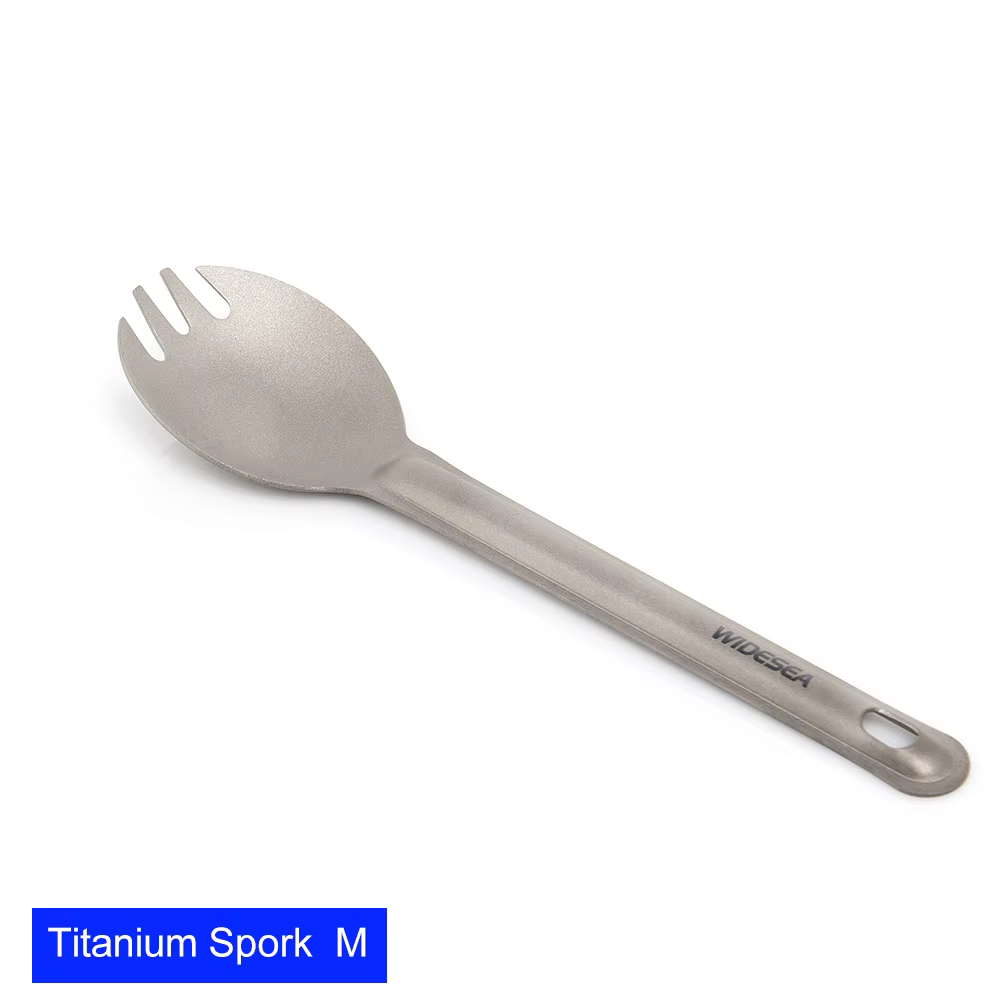 Widesea Camping titane Spork cuillère extérieur fourchette légère vaisselle Portable pique-nique ran
