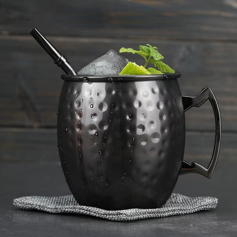 Tasse mule de moscou en acier inoxydable de 530ml, 1 pièce, tasse de bière pour Bar de cuisine, tass