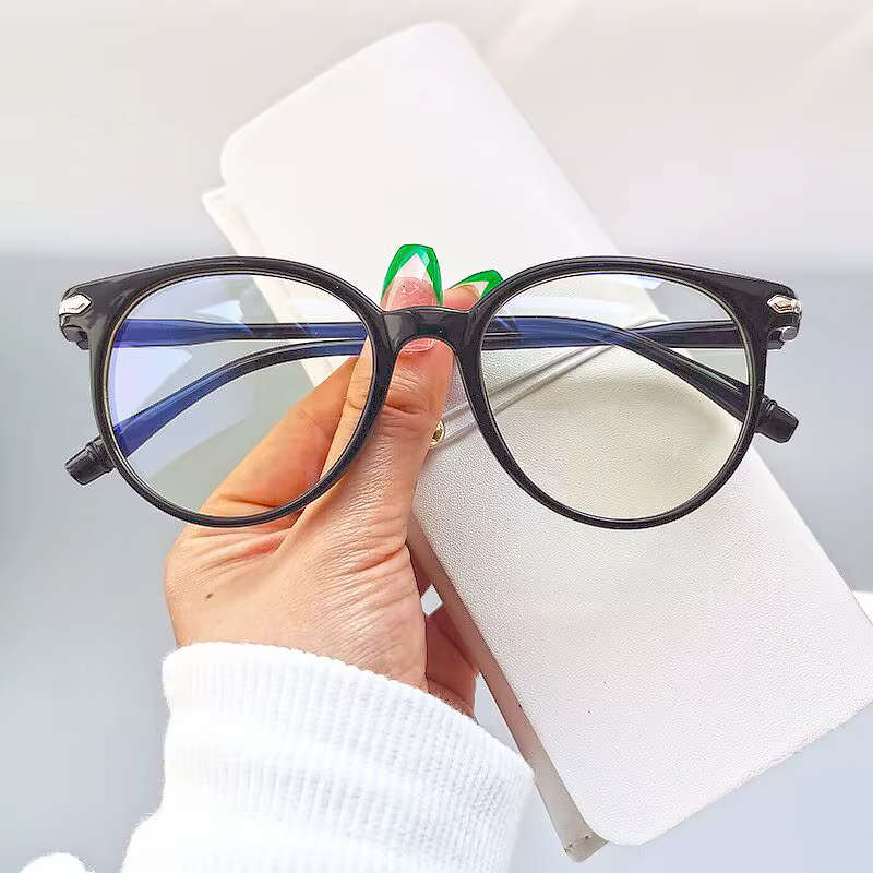 Lunettes d'ordinateur transparentes, monture ronde pour femmes et hommes, lunettes de blocage, lunet