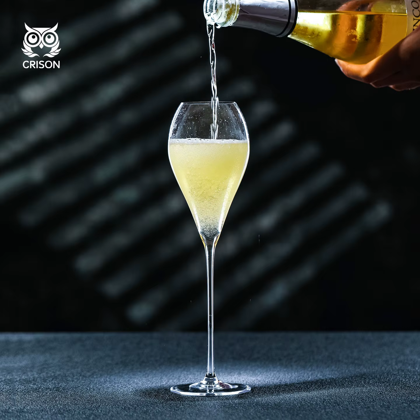 Verre à Champagne en cristal CRISON CP8207, verre à vin blanc pour Cocktail, tasse en verre pour fêt