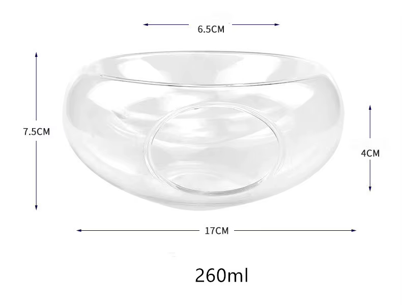 Bols à salade en verre à haute teneur en borosilicate, vaisselle d'hôtel créative, glace sèche, assi